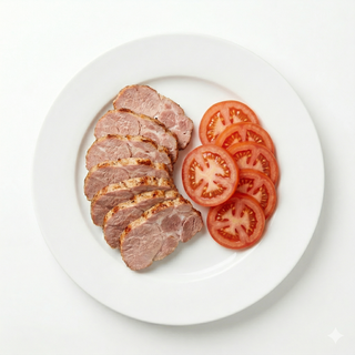 Ración De Carne Con Tomate
