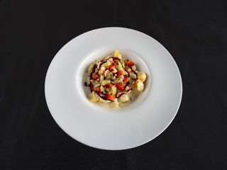 Saccoti De Pera Y Parmesano A La Hawaiana