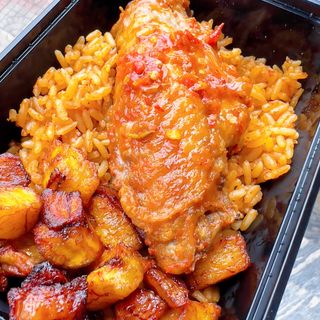 Mini Jollof, Dodo with Turkey