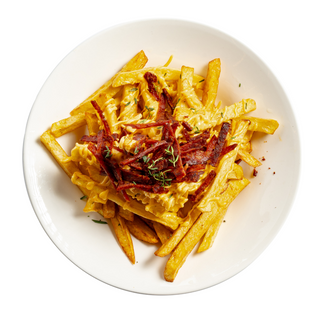 Домашни пържени картофки с чедър и чозризо