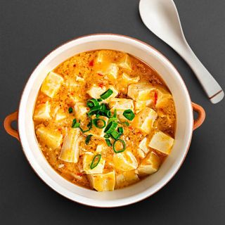 咸蛋黄焗豆腐Tofu con yema de huevo salada