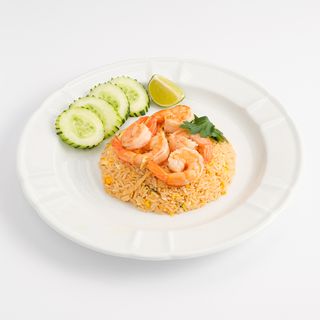 Khao phad shrimp