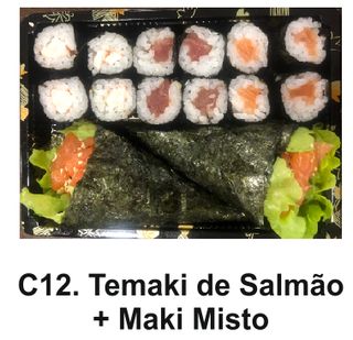 C12. Temaki de Salmão e Maki Misto