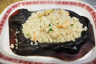 Gambas com Carne de Porco na Chapa