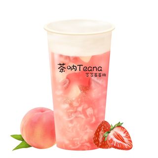 granita alla fragola e pesca con la crema