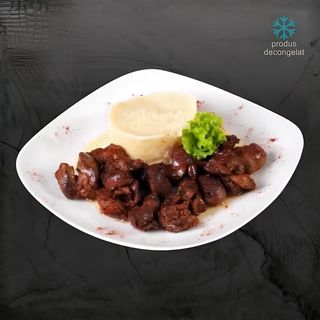 Ficatei de pui cu piure de cartofi sau cartofi prăjiți