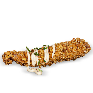 Tempura de Salmão e Amêndoas