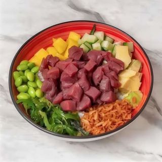 Poke Base De Arroz Sin Gluten Con Atún Rojo