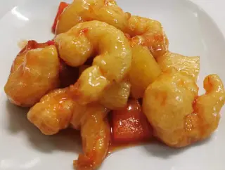 Gamberi in salsa agrodolce