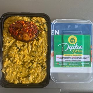 Ukwa with 1fried fish