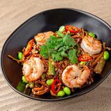 Rice noodles with shrimps 