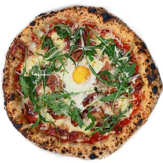 Pizza Parma, Huevo y Rucula 