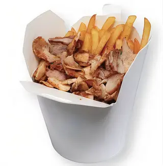 Box de carne con patatas