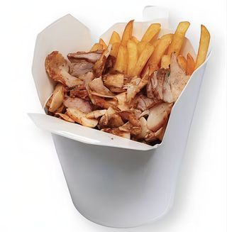 Box de carne con patatas