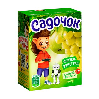 Нектар Садочок Виноград-ябл зел 0,2л
