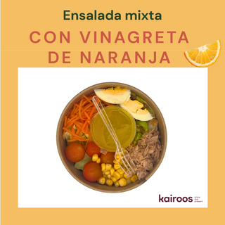 Ensalada mixta con VINAGRETA DE NARANJA