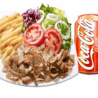 Menu plato kebab