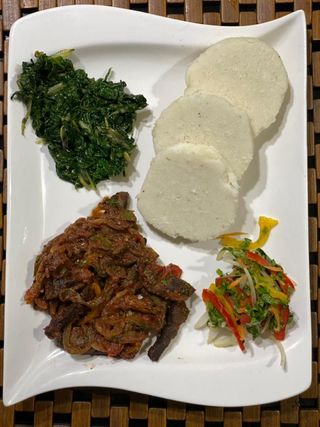 Liver Wet Fry With White Ugali