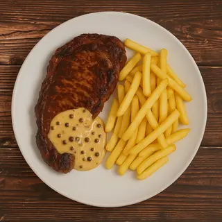 Entrecot plancha salsa pimienta