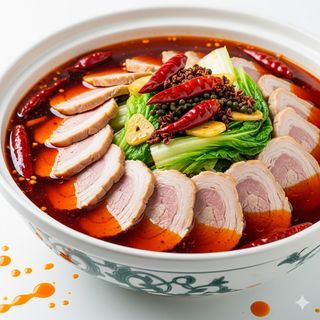 Carne bollita in zuppa piccante 水煮牛肉