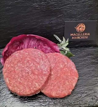 Hamburger di manzo con prosciutto (1  hamburger 130\140 g circa)