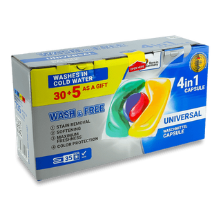 Капсули для прання Wash&Free 4in1 Universal (35*21г)
