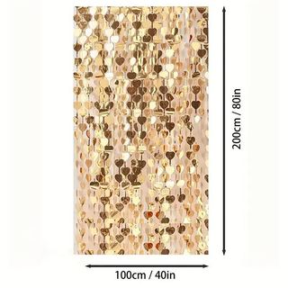 Cortina Corazones Dorados