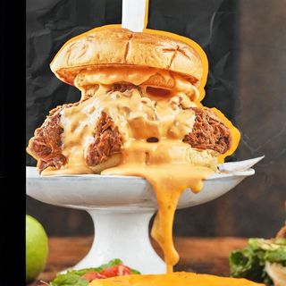 Menu Trump pulled pork + patatas + bebida