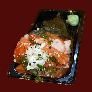 Temaki de Salmão e Camarão (1 un)