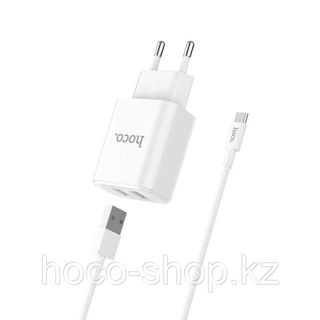 Зарядное устройство C62A Hoco с кабелем Micro