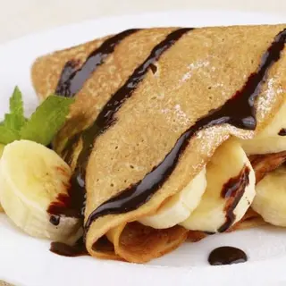 Crep plátano con chocolate