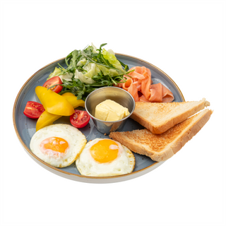 Глазунья с семгой