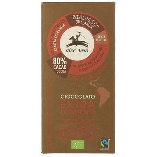 Czekolada gorzka z kawałkami kakao FAIR TRADE BIO 100 g - ALCE NERO