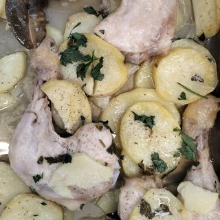 Coscia di pollo con patate al forno 1 pezzo