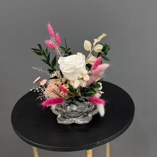 Rosa ( blanca ) preservadas con caja 