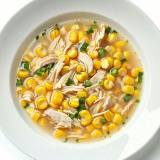 Zuppa di pollo e mais