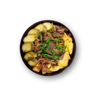  КАРТОФЕЛЬ ПО-ДОМАШНЕМУ С МЯСОМ