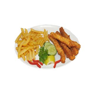 500 2 Palitos De Pescado Y Papas Fritas