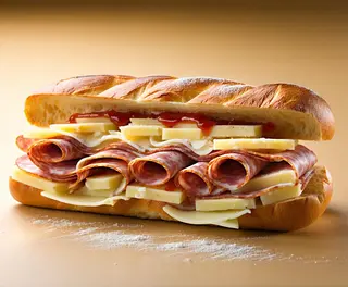 Panino con salsiccia, provola e patate