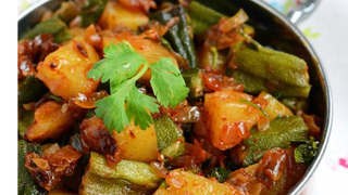 Okra aloo (vegan)