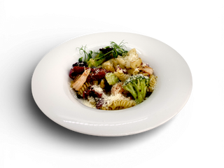 Паста з песто та тигровими креветками (350г)