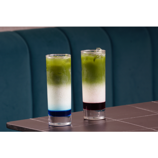  bleu curacao matcha latte    