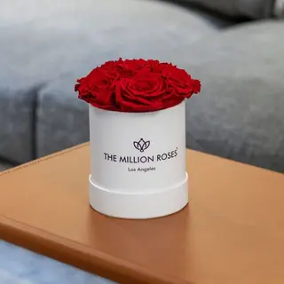 7 rose in scatola Rotonde