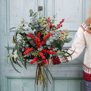 Ramo navideño con Ilex 