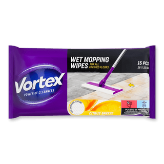 Серветки для підлоги Vortex Citrus Breeze вологі (15шт)