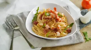 Spaghetti alla carbonara di mare 