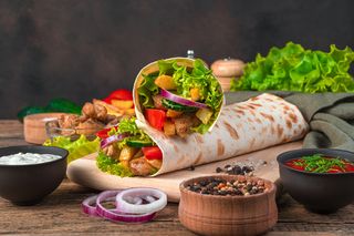 Wrap burrito chicken