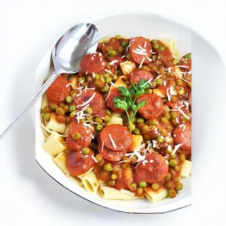 Rigatoni With Sausage & Peas
