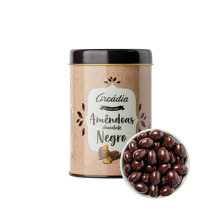 Lata de Amêndoas Chocolate Negro 160gr