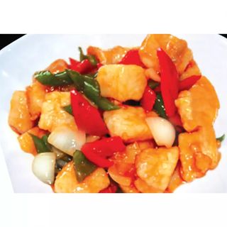 თევზის ფილე ანანასის სოუსში